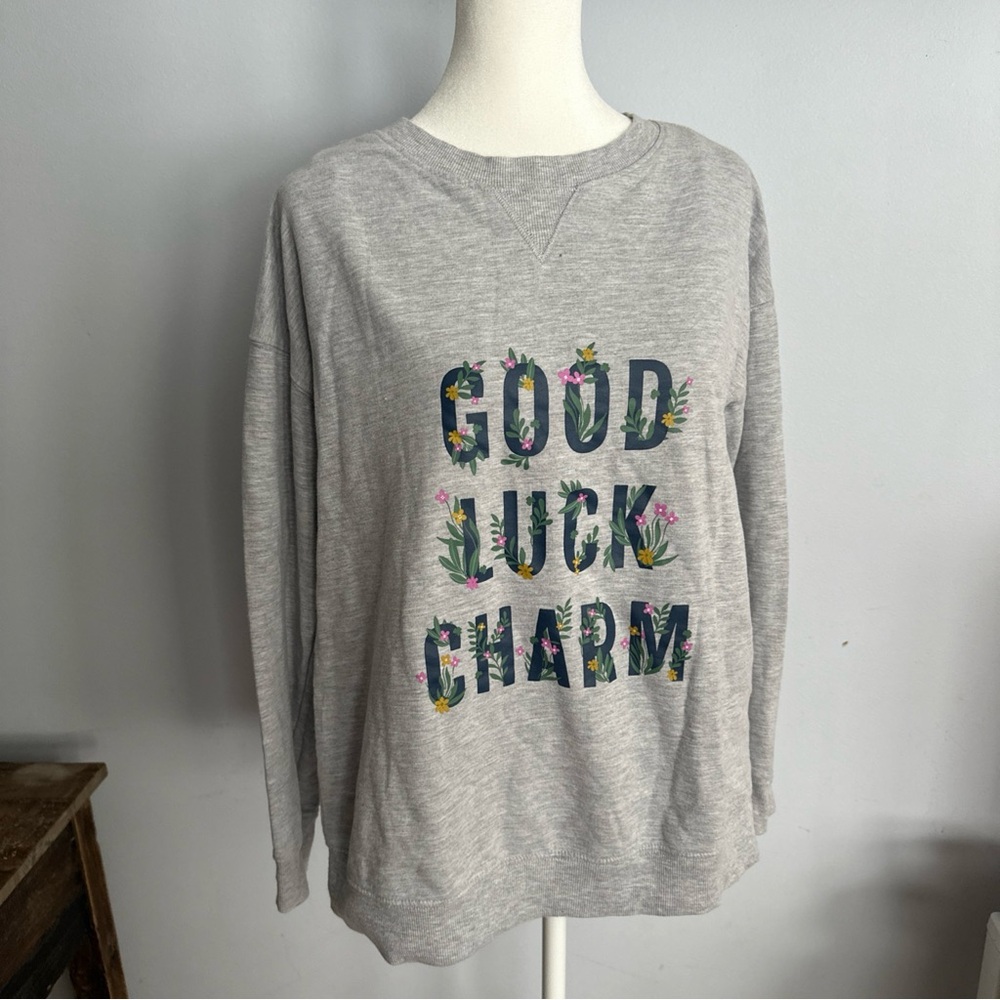 Good Luck Charm Women's Gray Sweater